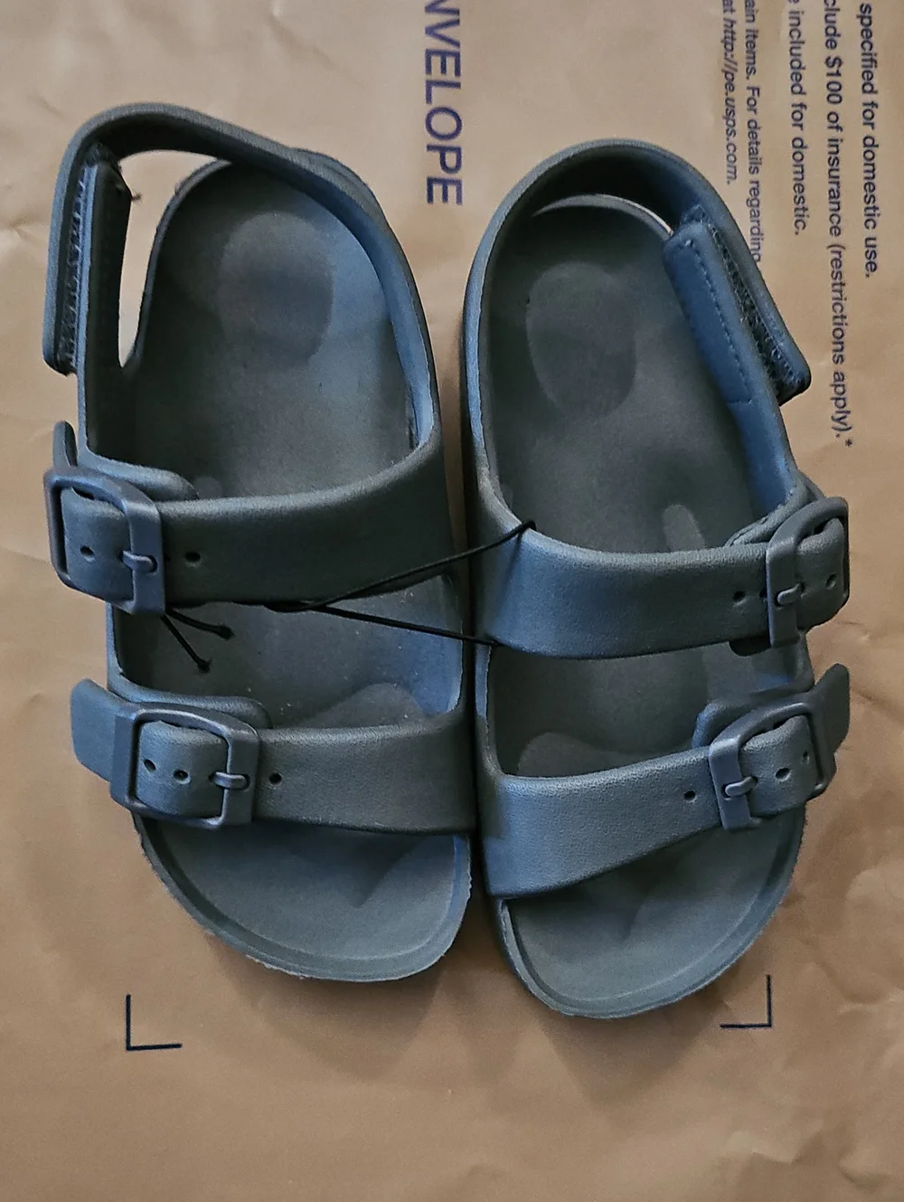 Toddler Boys Two Buckle Sandals EVA Bundle 2 Pack Size 9-10 New